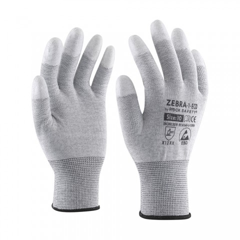 ZEBRA PARMAK UCU KAPLI ESD ELDİVEN no:10