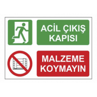 Acil Çıkış Önü Malzeme Koyma..