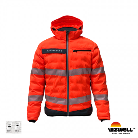 VIZWELL™ VWJK517 Turuncu Reflektörlü Teknik Dolgulu Tasarım Mont VIZWELL™ VWJK517 Turuncu Reflektörlü Teknik Dolgulu Tasarım Mont