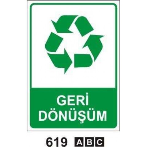 Geri Dönüşüm Uyarı Levhası Geri Dönüşüm Uyarı Levhası
