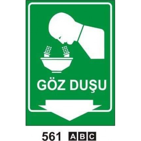 Göz Duşu Uyarı Levhası Göz Duşu Uyarı Levhası
