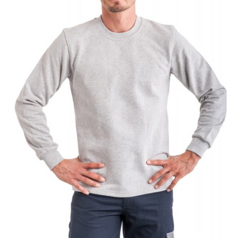 Gri Bisiklet Yaka Sweatshirt