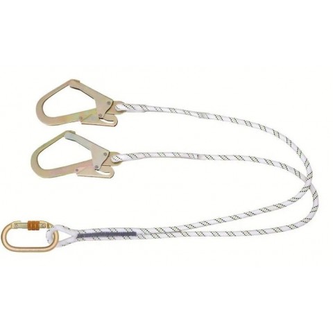 Kİ231 Çift Kollu Statik Halatlı Lanyard Büyük Kancalı