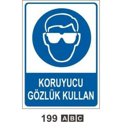 Koruyucu Gözlük Kullan Uyarı Levhası Koruyucu Gözlük Kullan Uyarı Levhası
