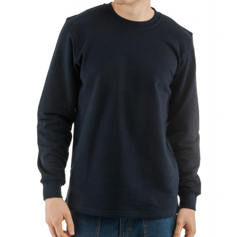 Siyah Bisiklet Yaka Sweatshirt