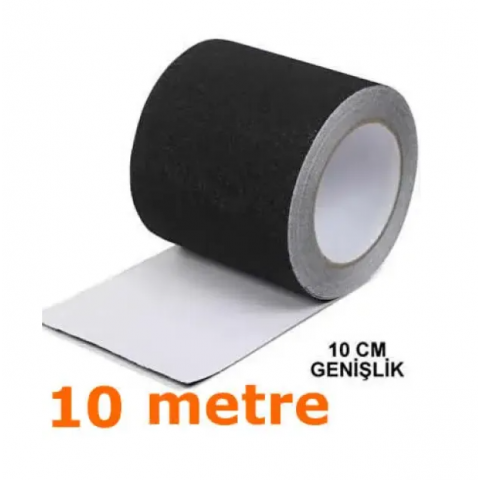 Siyah Kaydırmaz Bant - 100 mm x 10 Metre - Suya Dayanıklı Merdiven ve Zemin Bandı Siyah Kaydırmaz Bant - 100 mm x 10 Metre - Suya Dayanıklı Merdiven ve Zemin Bandı