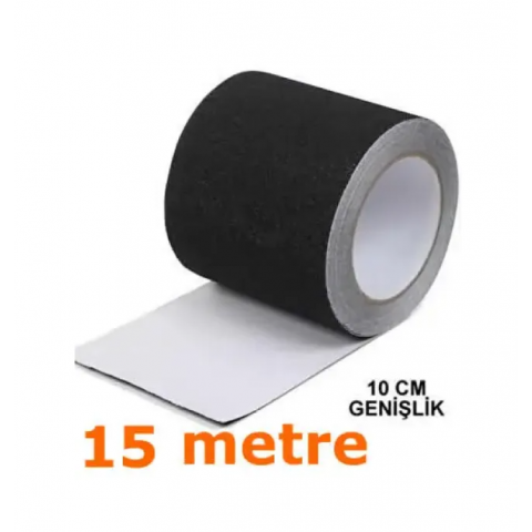 Siyah Kaydırmaz Bant - 100 mm x 15 Metre - Suya Dayanıklı Merdiven ve Zemin Bandı Siyah Kaydırmaz Bant - 100 mm x 15 Metre - Suya Dayanıklı Merdiven ve Zemin Bandı