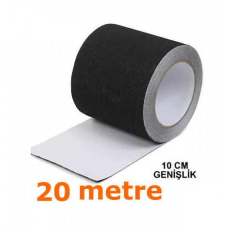 Siyah Kaydırmaz Bant - 100 mm x 20 Metre - Suya Dayanıklı Merdiven ve Zemin Bandı Siyah Kaydırmaz Bant - 100 mm x 20 Metre - Suya Dayanıklı Merdiven ve Zemin Bandı