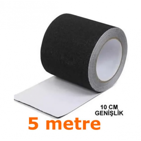 Siyah Kaydırmaz Bant - 100 mm x 5 Metre - Suya Dayanıklı Merdiven ve Zemin Bandı Siyah Kaydırmaz Bant - 100 mm x 5 Metre - Suya Dayanıklı Merdiven ve Zemin Bandı